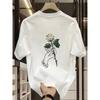 Heavy Cotton Versatile Short-sleeved T-shirt Men's and Women's American Ins Trend Creative Design Print Top T-shirt