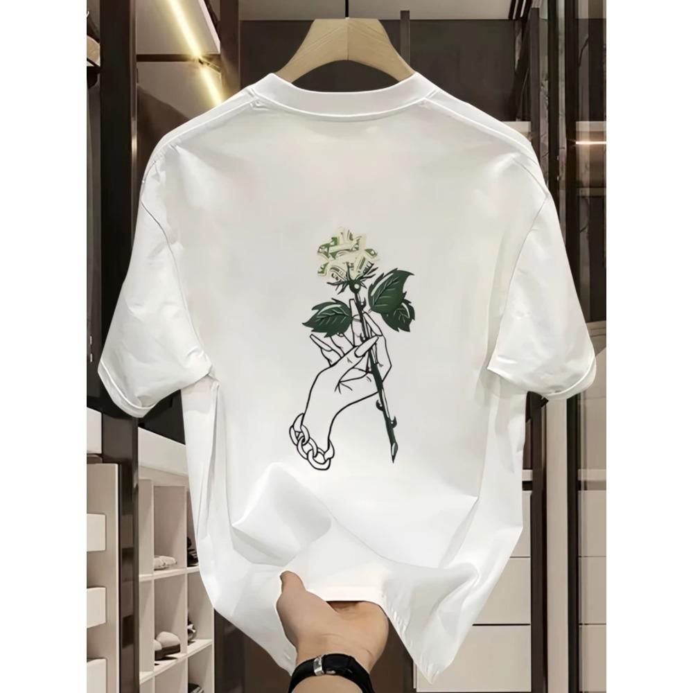 Heavy Cotton Versatile Short-sleeved T-shirt Men's and Women's American Ins Trend Creative Design Print Top T-shirt