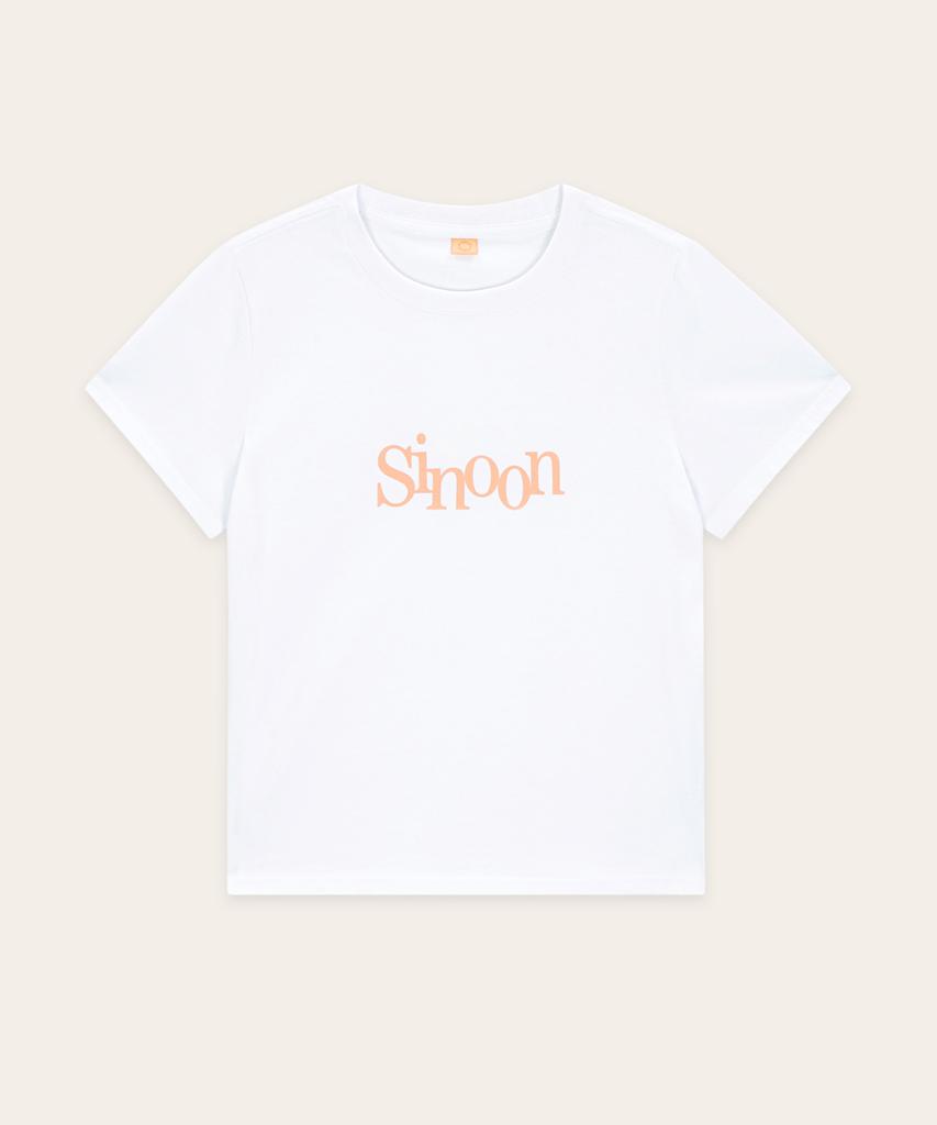 SINOON Sinoon Signature Logo T-Shirts (White/Apricot)