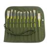Canvas 22-Hole Brush Roll: Gouache, Watercolor, Calligraphy Storage Bag