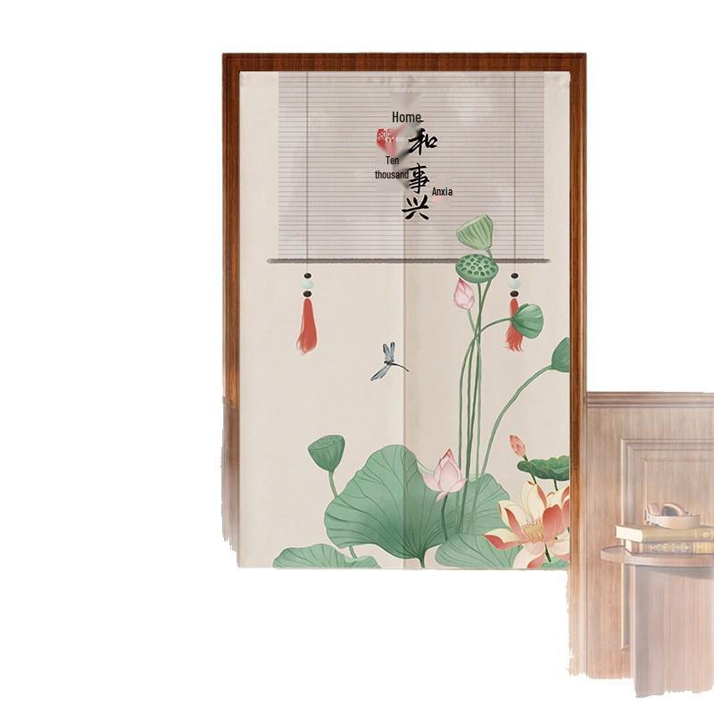 Hochwertiger, stanzfreier Toiletten- und Türdurchgangs-Trennvorhang für Bad und Schlafzimmer - Ölbeständiger Halber Vorhang für Küchengebrauch