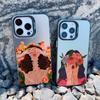 Women Fashion Daisy Flower Girl Phone Case For iPhone 13 14 Pro Max Mini 16 15 12 11 Pro Max 15 14 Plus Shockproof Laser Cover