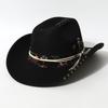 European and American fashion personalized design jazz hat, new top hat, felt hat, hand-sewn retro denim