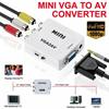 Adaptor scalar convertizor VGA la AV Mini Suport 1080P Convertor VGA2AV PC la TV HD Computer la TV