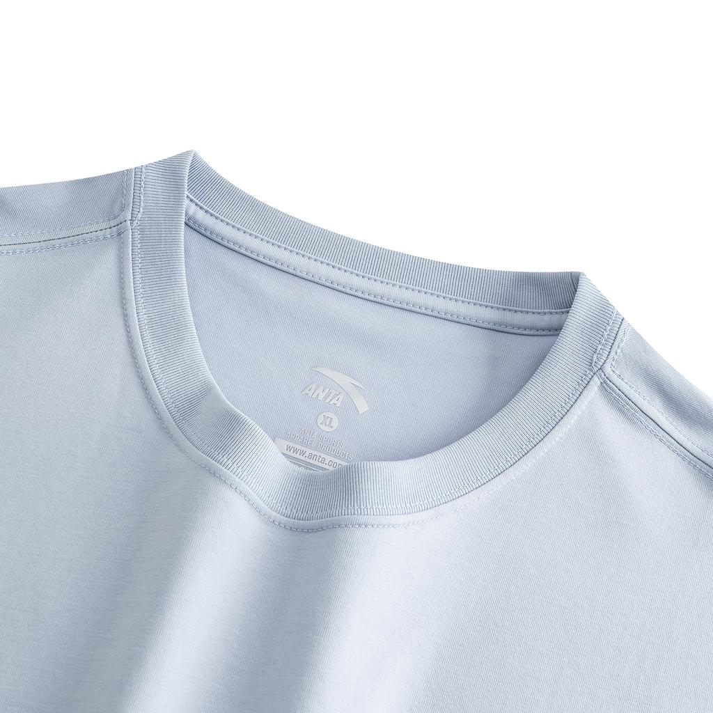 Anta Sports Retro Lifestyle Series Short Sleeve Knitted T-Shirt Summer 2026 Men Tops Ice-Mint-Blue 152628107-3
