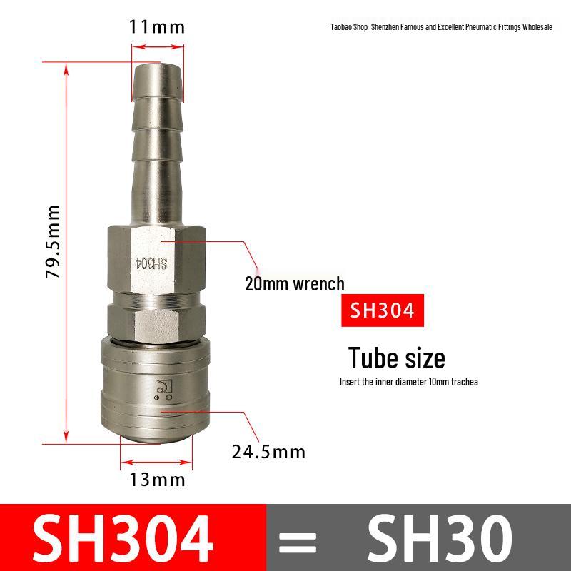 C-Type Pneumatic Quick Connector for Air Compressors and Oxygen Hoses