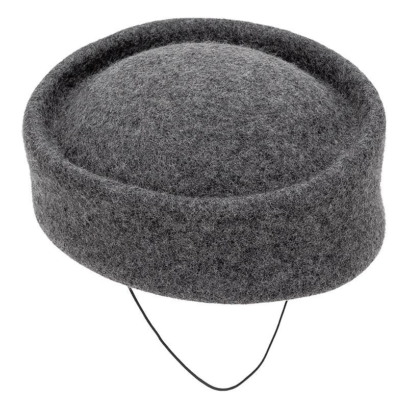 2025 New Ladies 100% Wool Fedoras Hats Concave Top British Vintage Felt Berets Wedding Fascinator Hat Cocktail Party Pillbox Cap