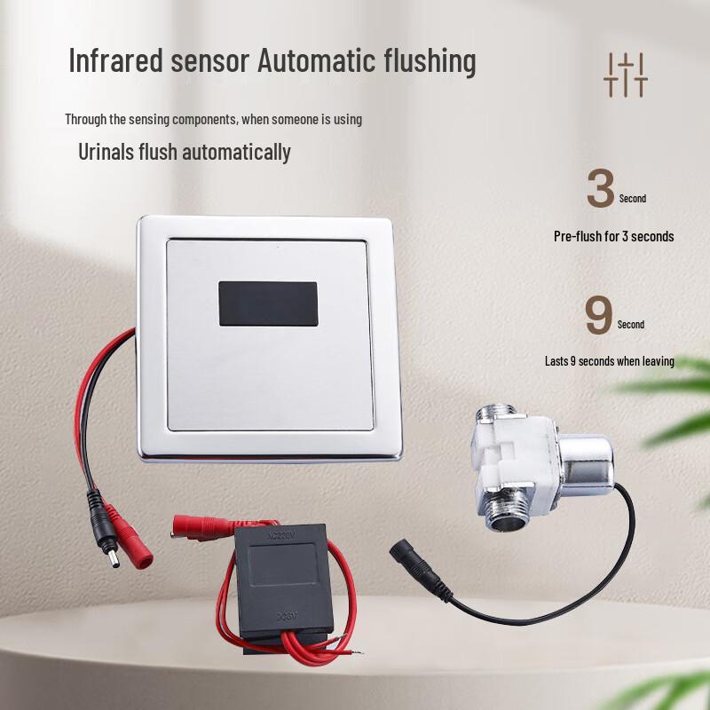 Zhi Shi Concealed Urinal Sensor Flusher Kit