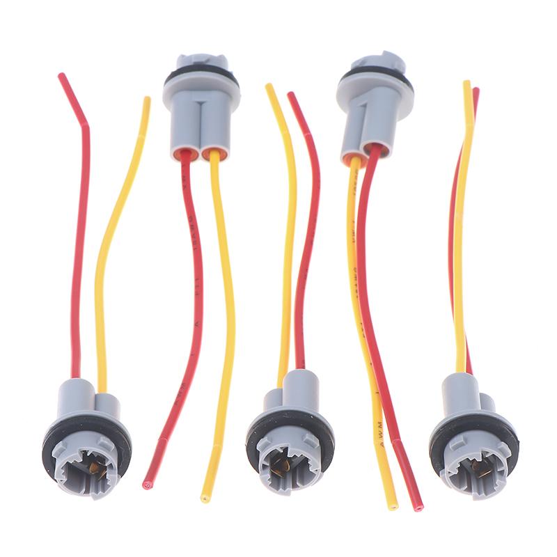 2/5 Pcs Pigtail Wire Female Socket T10/T13/T15 Pgs Front Rear Turn Signal Light Plug Car Repair Accessories