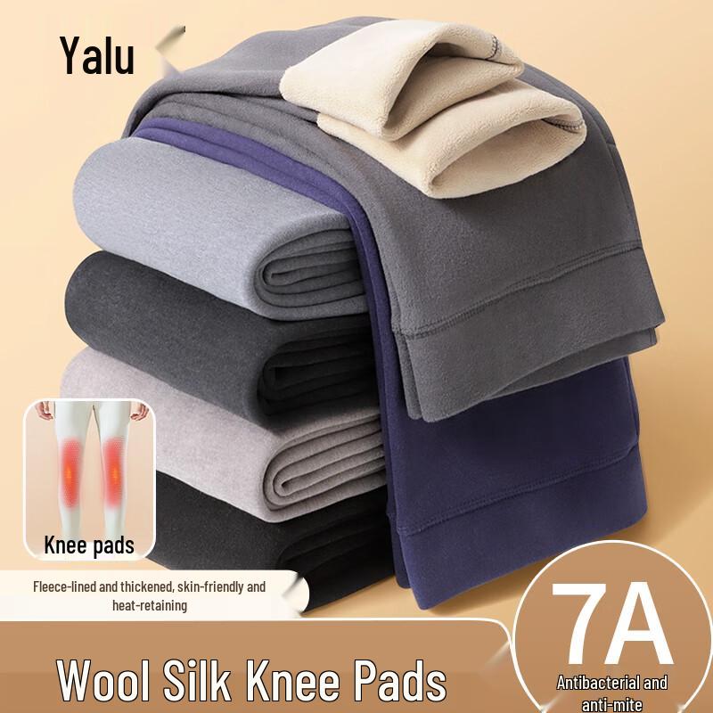 

Мужские термобрюки Yalu из шерсти и шелка с наколенниками 4XL (Recommended Weight 210-240 jin)