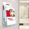 Premium-Magazine Organizer A5 Acrylic Brochure Display Stand Rack Flyer Holder 2Pcs Plastic Literature Rack Document Storage