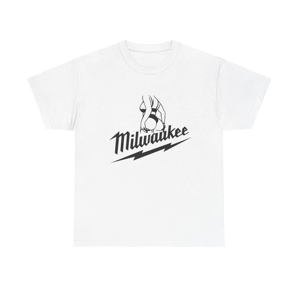 Смешная футболка с графическим принтом Milwaukee Tools, унисекс, из плотного хлопка, НОВАЯ, унисекс L