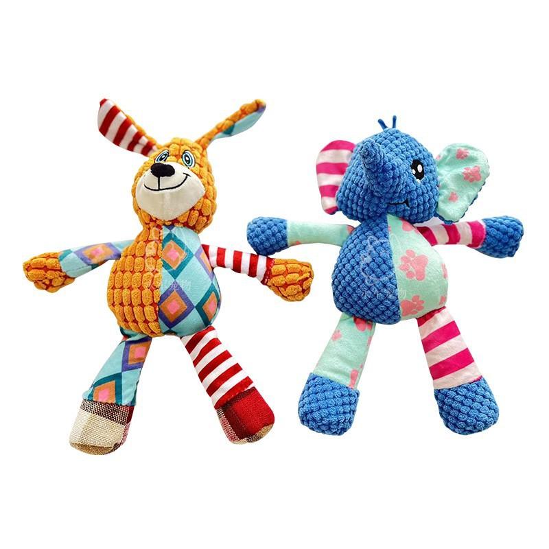 Cute Blue Elephant Plush Squeaky Dog Toy – Soft Interactive Puppy Chew Boredom Buster Toy