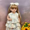 45 cm Mały rozmiar Reborn Baby Doll Betty Miękka winylowa silikonowa lalka Reborn Full Body Słodka księżniczka Prosta noga Noworodek Lalka Domek Zabawka