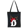 Christmas 26 English Letter Printing Tote Bag Shoulder Bag Women's New Large Capacity Go Out Portable