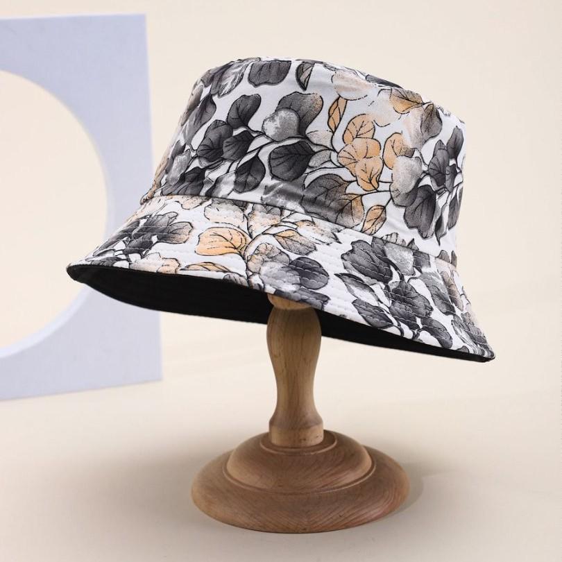 Spring And Summer Sun Hat Vacation Travel Double-Sided Sun Hat Face Small Print Leisure Bucket Hat