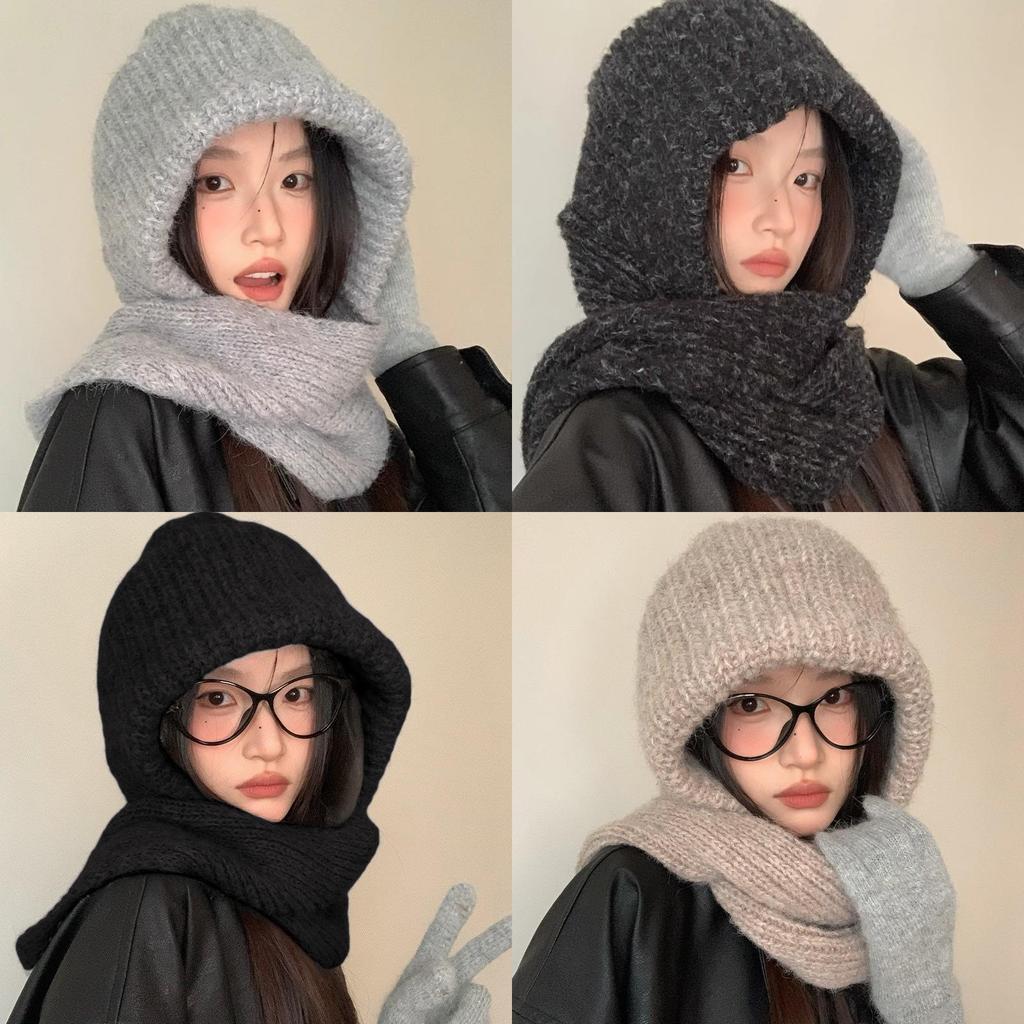 Knitted Winter Hat With Solid Color For Cold Weather Outdoor Activities