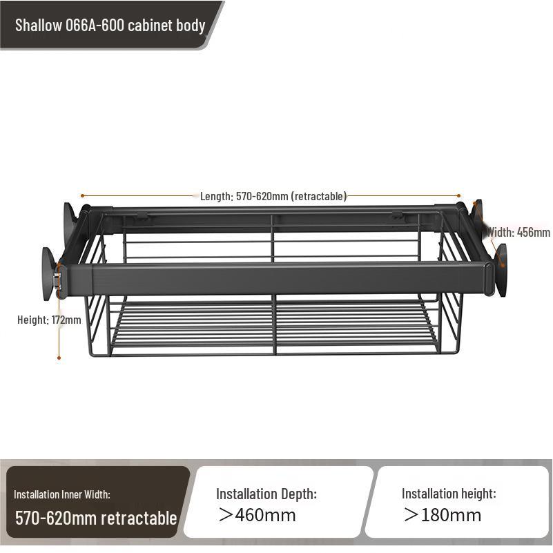 Telescopic Pull-Out Wardrobe Basket for Multifunctional Storage