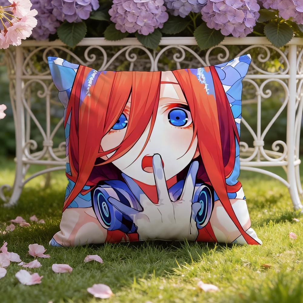 Cute The Q-Quintessential Q-Quintuplets Cushion Cover Home & Car Dual-Scene Pillow Cover: Reversible for Premium Comfort