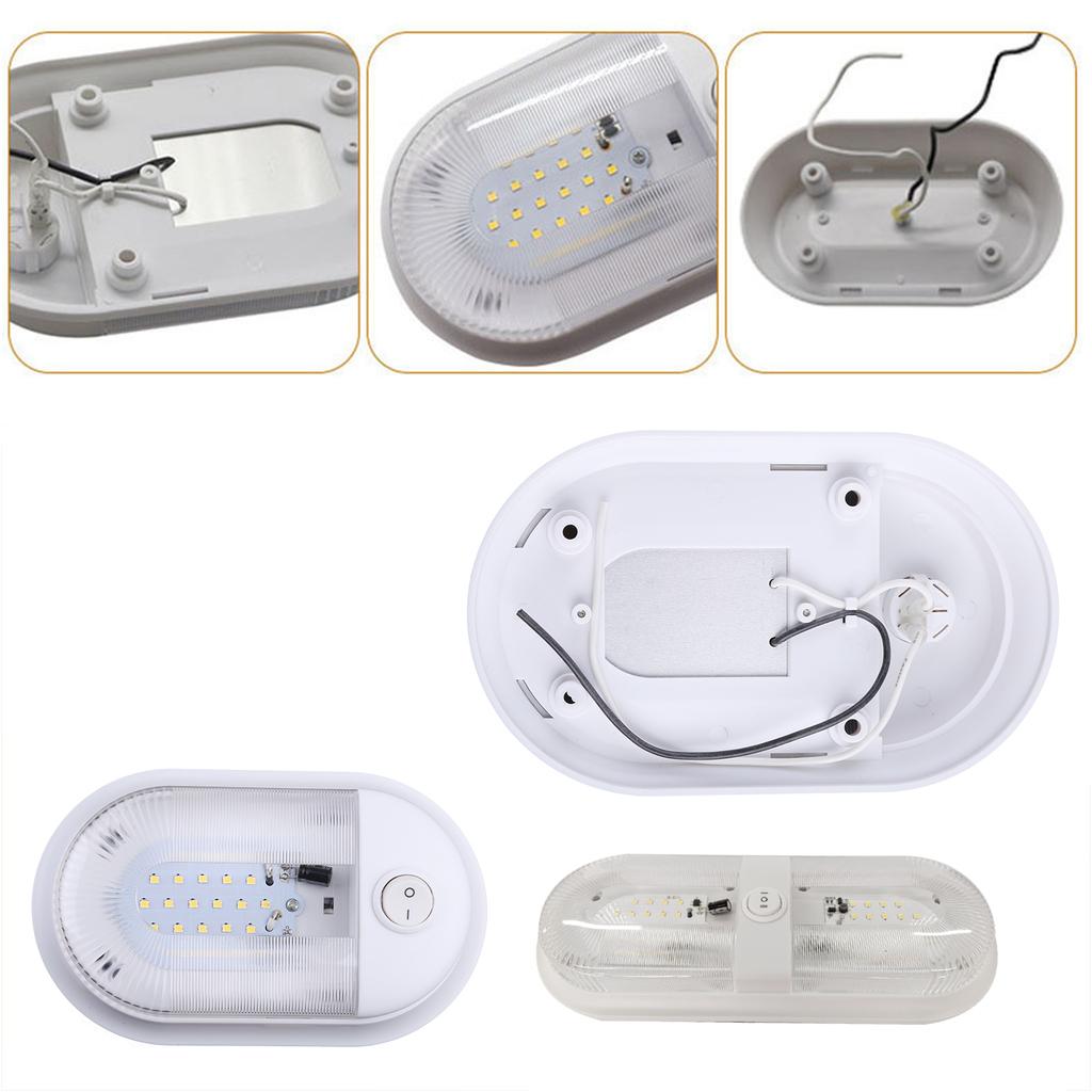 Single/Dual LED Dome Light with Seperate Switch 10-24V Ceiling Lamp RV Interior Equipment RV Interior Lighting