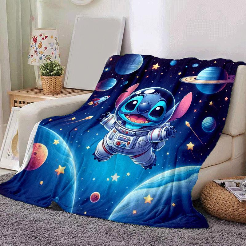 1pc Stitch Printing Blanket - Soft, All-Season Throw for Living Room, Bedroom,Travel
