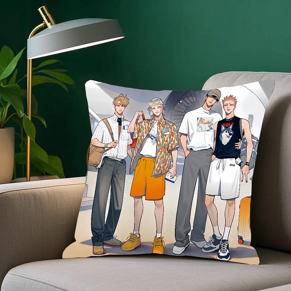 19 Days Manga Pillow Case Fashion Square Pillowcase Bedroom Sofa Room Ins Decoration Leisure
