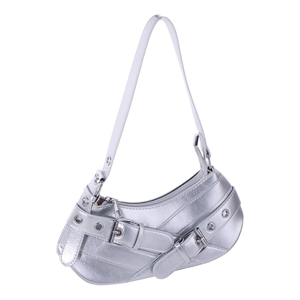 

Vintage New Design Belt Buckle Armpit Bag Y2K Gothic Y2k Shoulder Bags Casual Harajuku Spicy Girls Handbag Women срібний