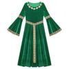 Girls Medieval Princess Costume Renaissance Costume Robe Retro Gown Dress for Halloween Cosplay Dress Up