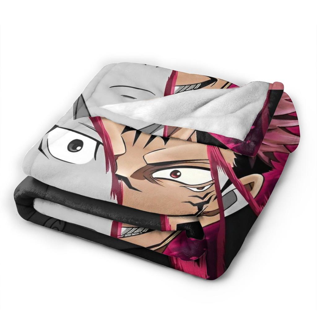 Yuji x Sukuna Blanket Jujutsu Kaisen Flannel Awesome Warm Throw Blankets for Coverlet Decoration,
