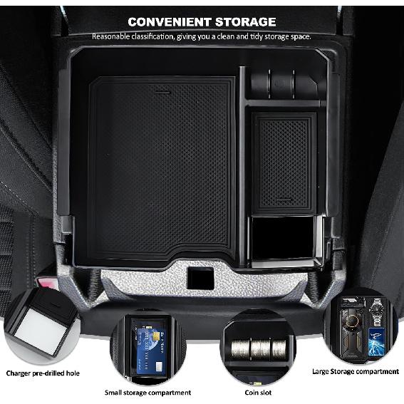 for 2024 Ford Ranger Center Console Organizer, for 2024 Ford Ranger Accessories Armrest Tray Organizer, for 2024 Ranger Raptor Console Insert Storage