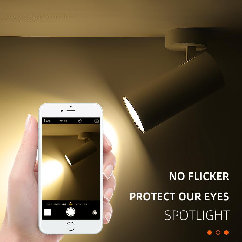 Led Spot Lights Ceiling Lamp LED Downlights 220V Foldable Spotlights COB 15W 40W Light Fixture Indoor Lighting For Home Bathroom