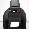 Organizador de Fenda para Banco de Carro em Couro Sintético Rede de Armazenamento para Console Central para Banco Traseiro Bolsa Suspensa de Duplo Acesso para Bolsa Lenço