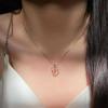 New Jewelry Autumn and Winter Fashion Versatile Diamond Pendant Personalized Love Letter Necklace Women
