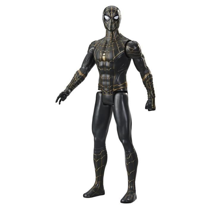 MARVEL SPIDER-MAN - Titan Hero Series - Figurine Spider-Man en costume noir et or de 30 cm - enfants dès 4 ans