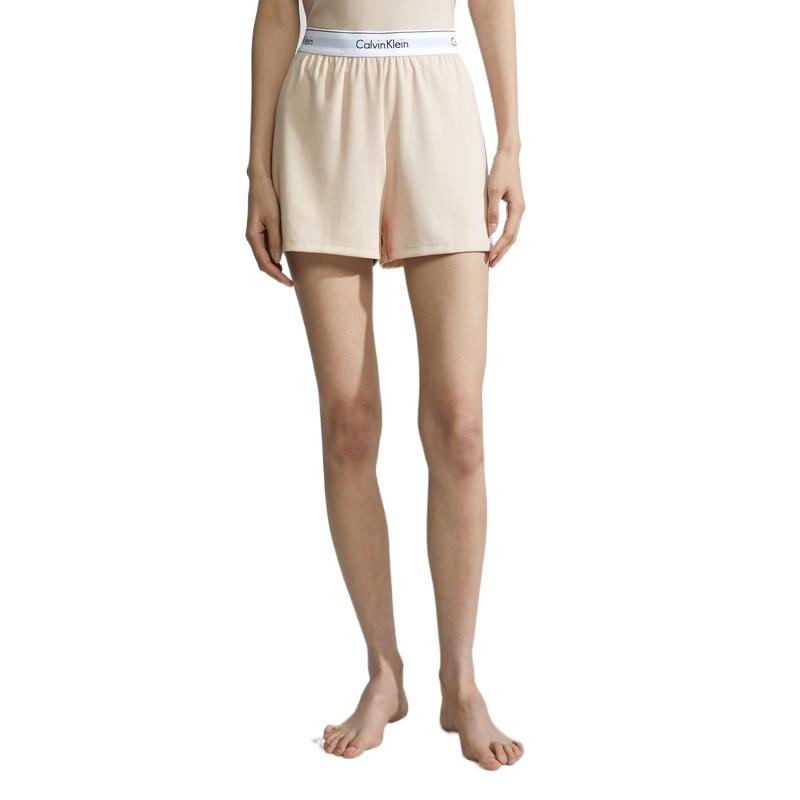 Calvin Klein Cooling Antibacterial Ice Comfort Series Soft Breathable Home Shorts Sleep Pants Women shorts Oat-Milk AD0008ACI
