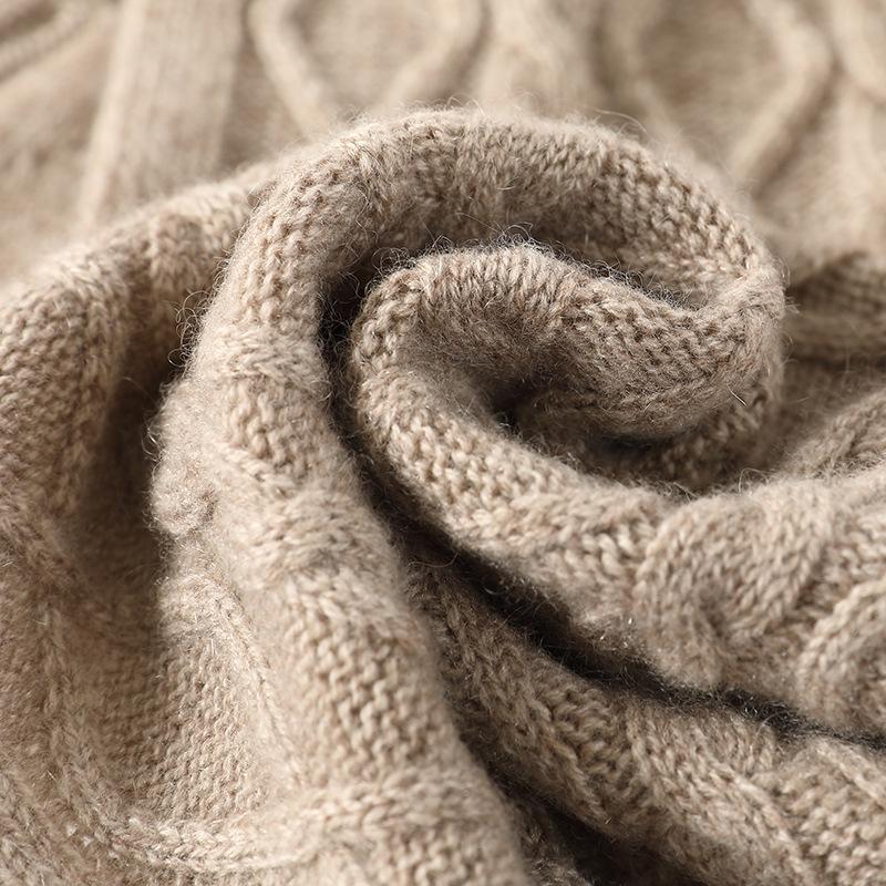 Cashmere scarf men's winter cold-proof woven woven wool scarf women's versatile fashion warm scarf