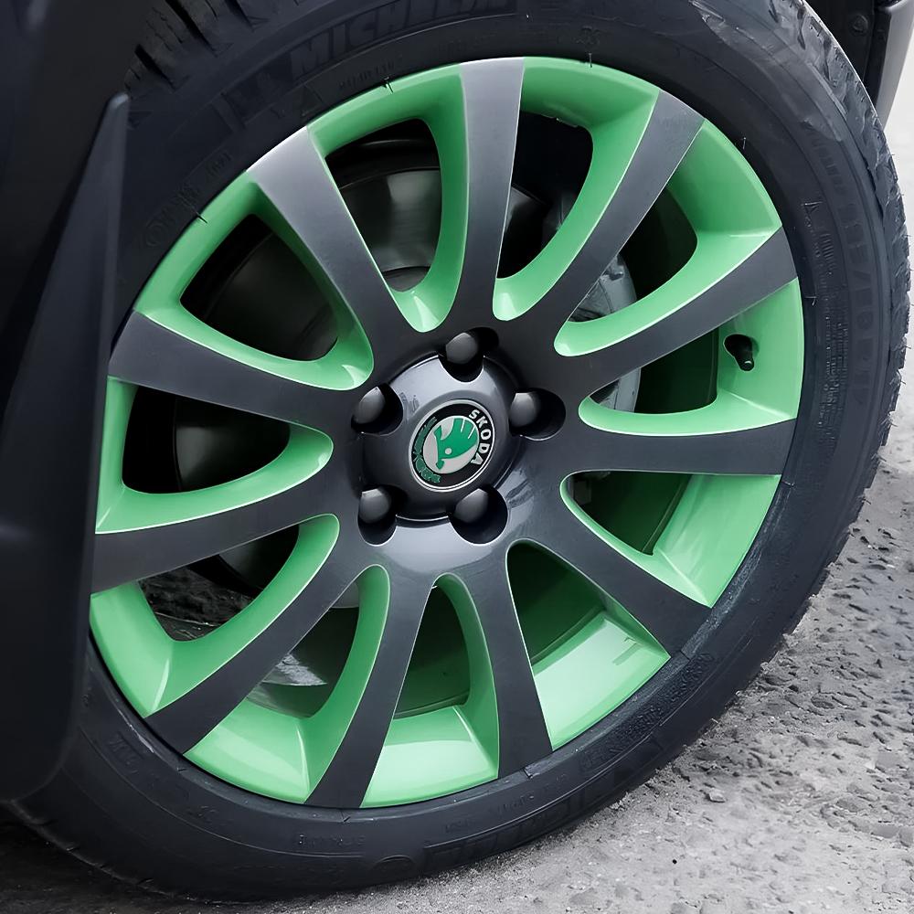 2025 Nové 4ks 55/65mm Originální středová krytka kola auta Krytka náboje Znak Náhradní díl pro Skoda Octavia Fabia Rapid Yeti Superb A5 A7