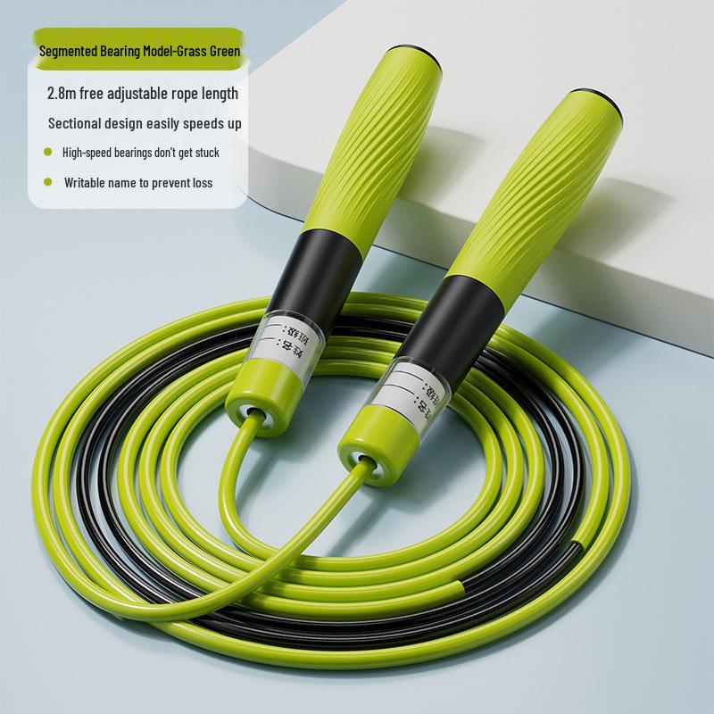 Transparent Double Bearing Jump Rope for Children - Ideal for Kindergarten, Beginners, and Students  Physical Exams and Speed Tests