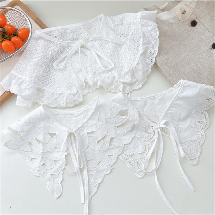 Chic Detachable Neckline Accessory Delicate Lace Spread Lapel Collar 8 Style Choices