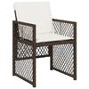VidaXL Garden Dining Set with Cushions 15 Pcs Brown Rattan, Outdoor Dining Set 3210873