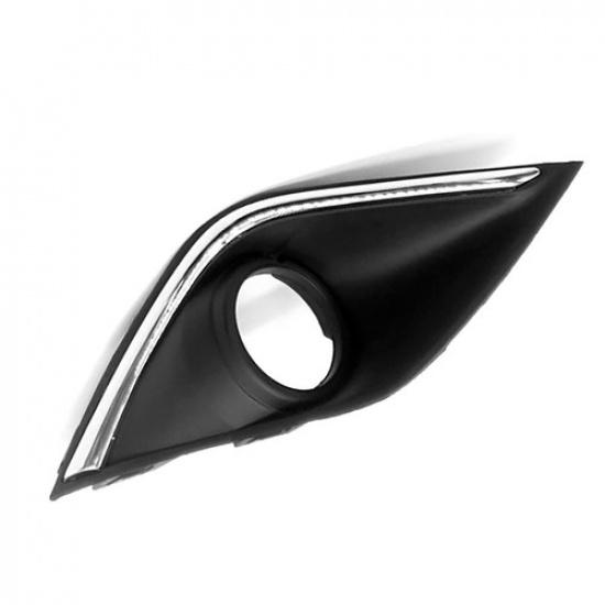 For Mitsubishi Outlander 2016- Front Bumper Fog Lamp Light Cover Chrome Pair