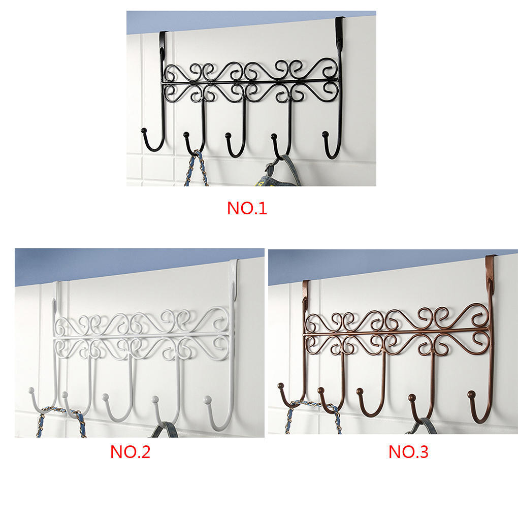 Hat Bag Towel Coat Clothes Over Door Bathroom Hanger Hanging Rack Holder 5 Hooks Hat Bag Towel Coat Clothes Over Door Bathroom Hanger Hanging Rack Holder 5 Hooks