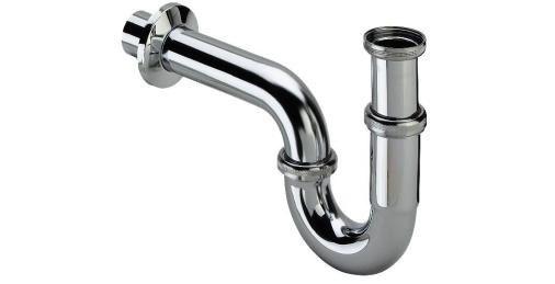 Pipe half siphon 5/4"x5/4" brass / chrome plated