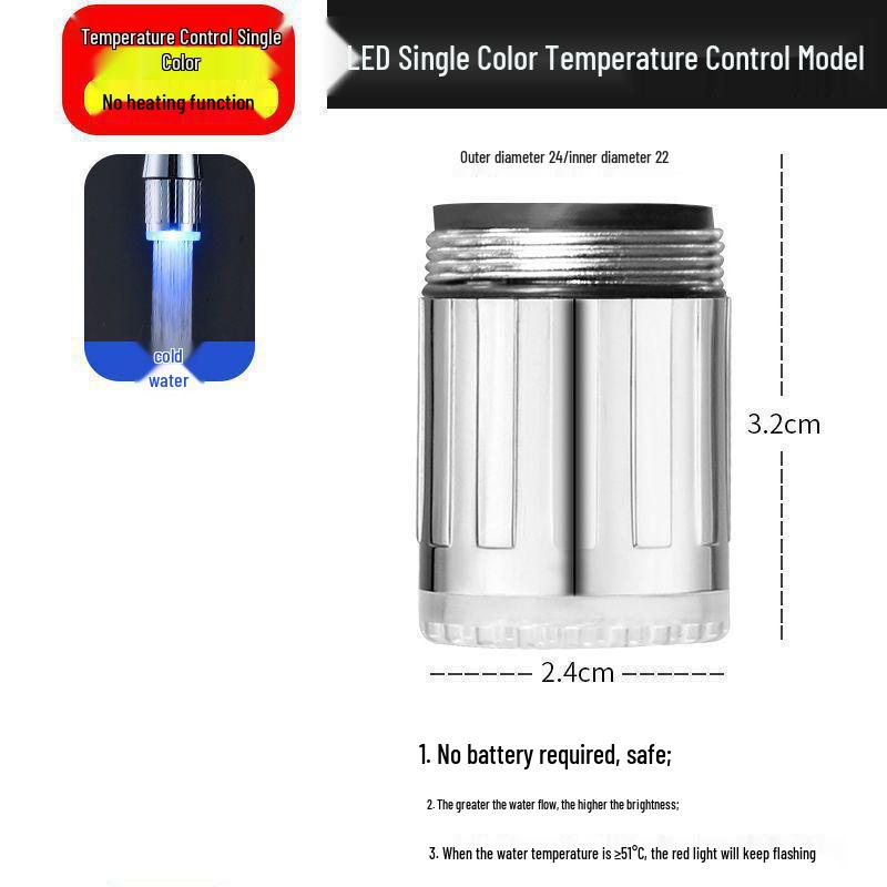 

Светодиодный интеллектуальный аэратор для смесителя с контролем температуры, горячий и холодный