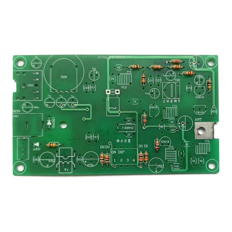 FM Transmitter Circuit Board BH1417F Chip with Antenna Perfect for Electronics Education and Campus Radio Projects