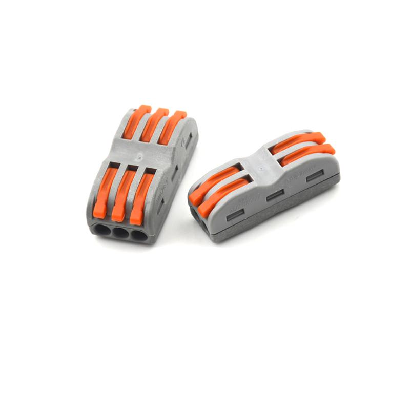 Connecteurs-Terminaux-Pack-of-50 WAGO 222-413 3-Way levier-Collier