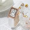 Retro Style Temperament Small Square Watch Niche High Sense Student Watch Women'S Belt Quartz Watch