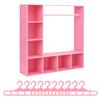 Mini Doll Wardrobe with 10 Hangers Doll Clothes Storage Closet for Display Dollhouse Accessories for 15/17cm Dolls