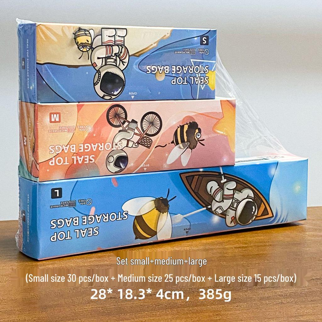 Double-Reinforced Food-Grade Sealable Fresh-Keeping Bags for Household Refrigerator Storage