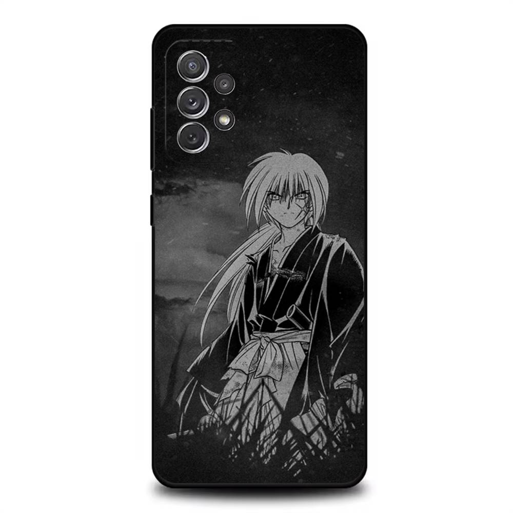 Anime R-Rurouni K-Kenshin Phone Case For Samsung S 25,24,23,22,30,21,10,9,Ultra,Plus,Lite,FE,4,5G Black Soft Case SamsungS25u
